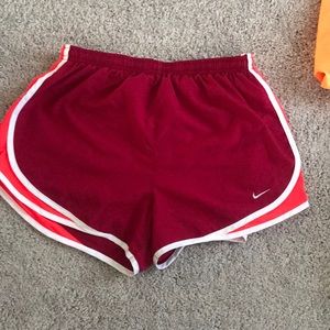 Nike maroon running shorts
